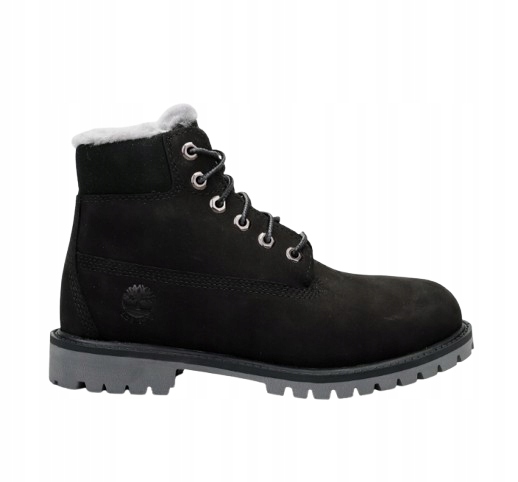 Timberland Czarne Botki Zimowe Skóra Naturalna Nubuk 34,5 3DA