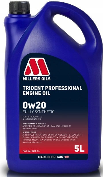 Olej silnikowy Millers Trident Professional 0w20 5L