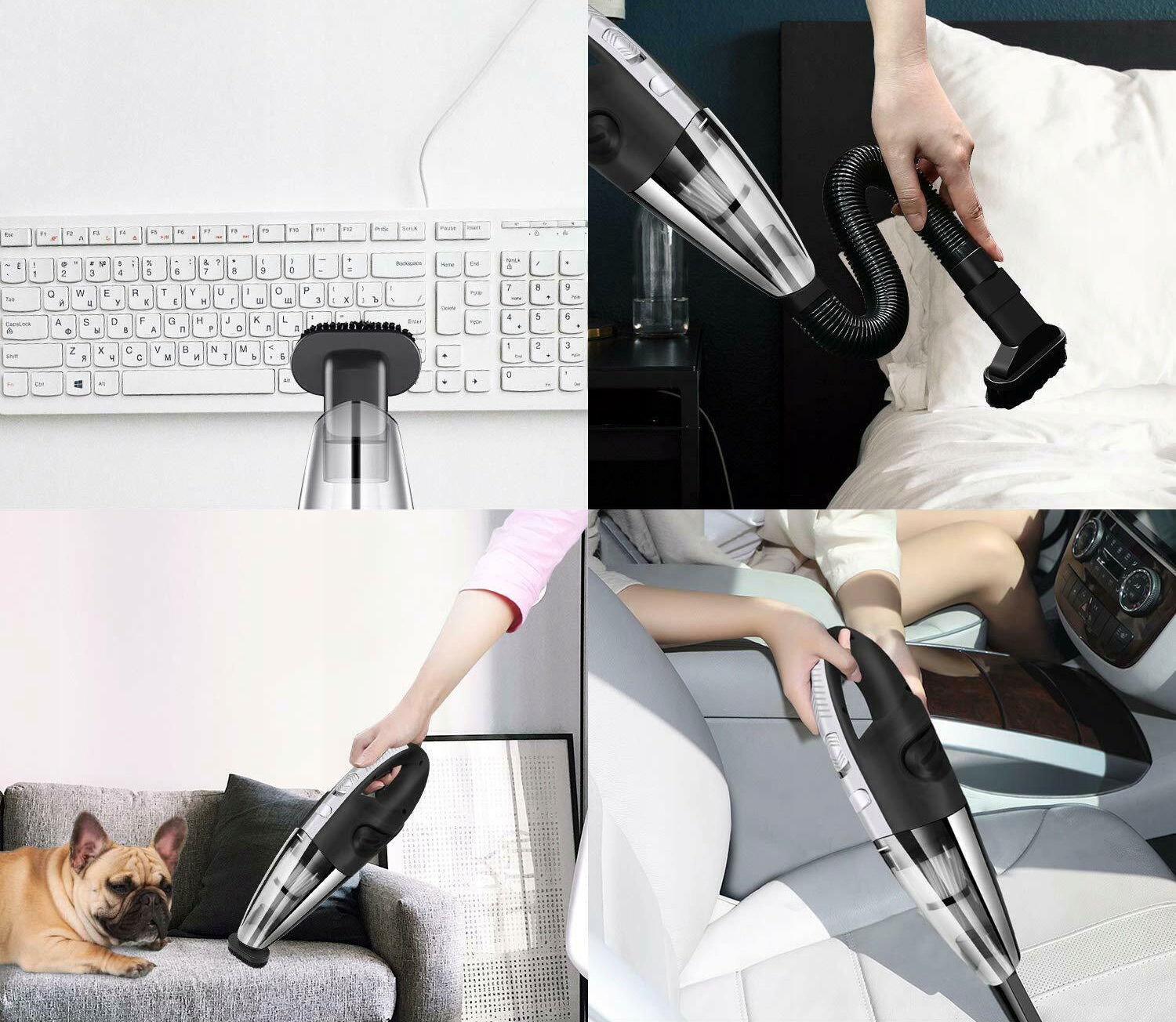 MOCNY SAMOCHODOWY ODKURZACZ RĘCZNY PIERZE NA MOKRO PREZENT DLA TATY Moc 121 W