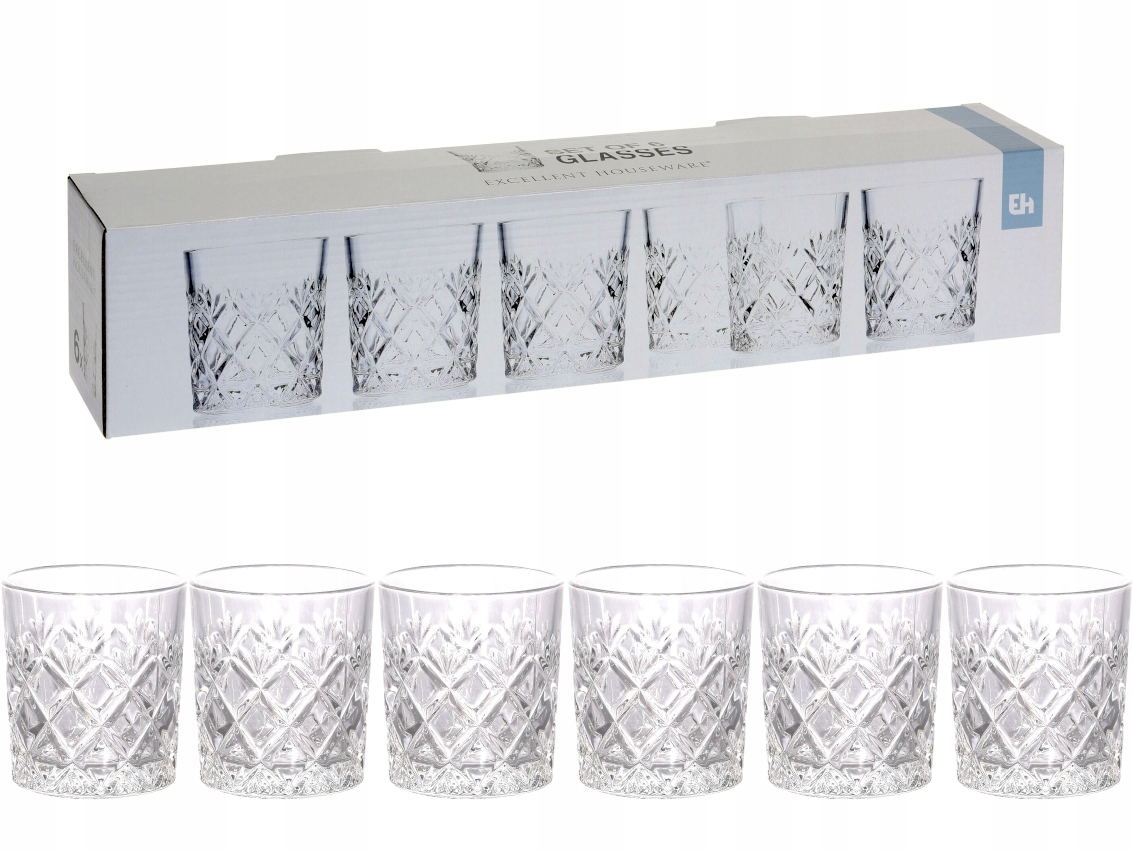 

Zestaw Szklanek 230 ml Do Whisky Napojów 6 sztuk