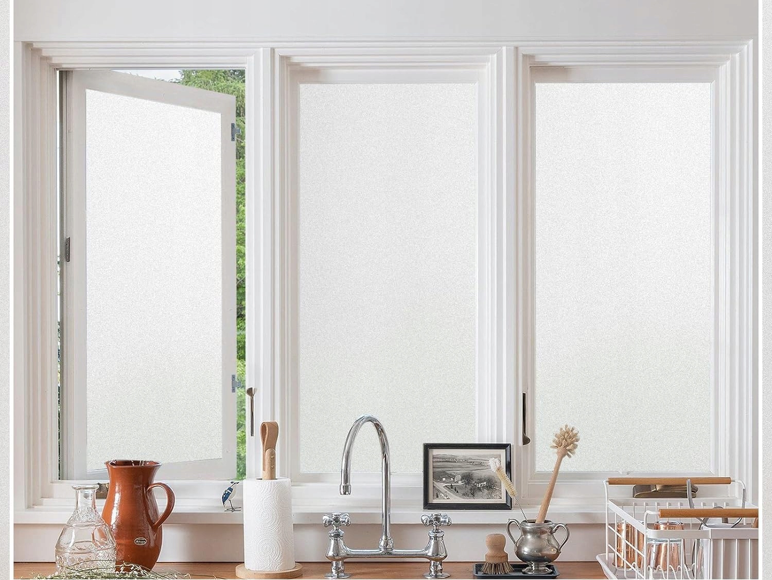 FOLIA NA SZYBĘ OKIENNA MATOWA MLECZNA SZRONIONA PRYWATNOŚĆ 45*100cm Długość 100 cm