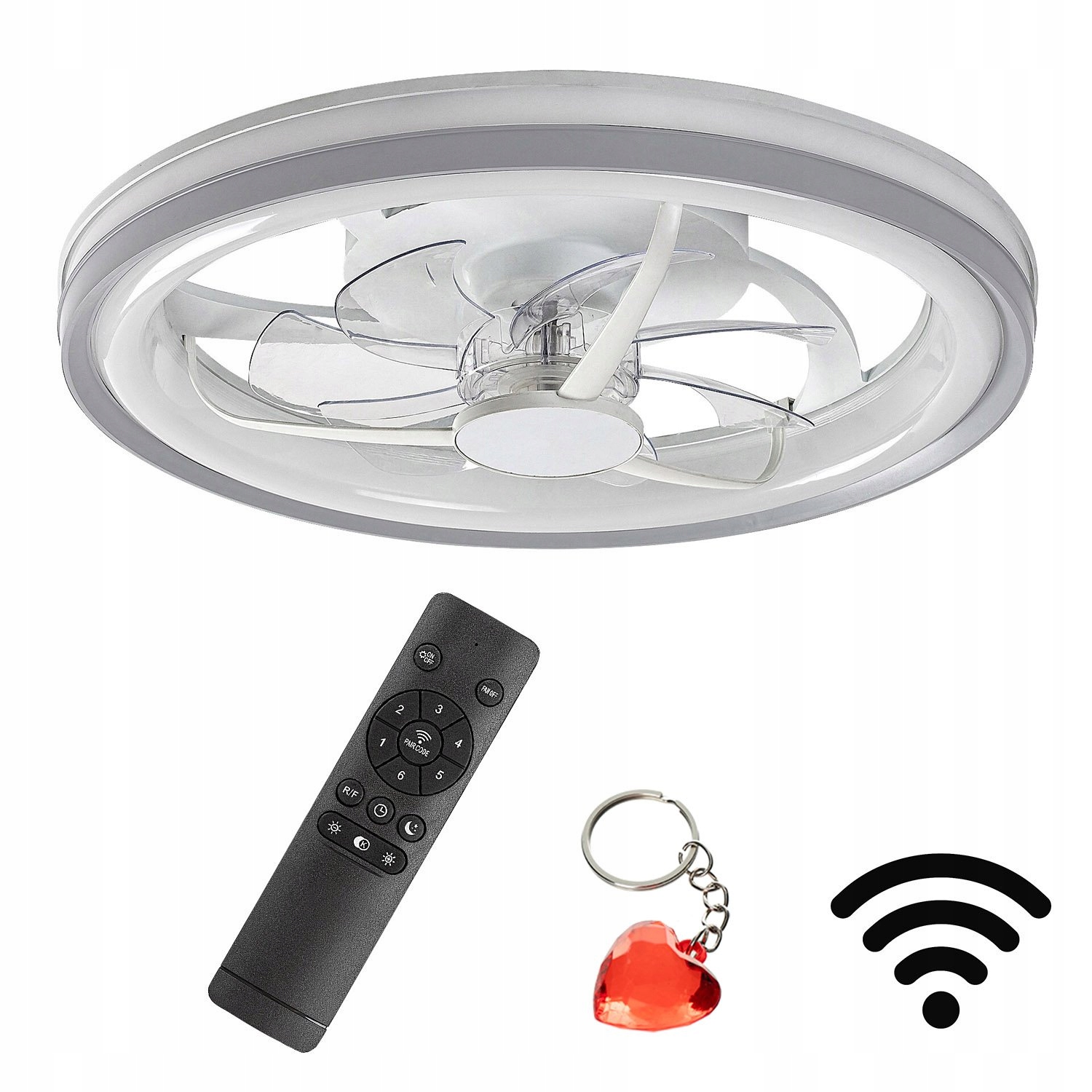 Stropná lampa s ventilátorom 40W WiFi Led ventilátor s diaľkovým ovládaním Fanr