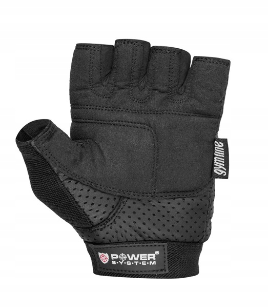 POWER-SYSTEM kulturystyczne rękawiczki na siłownie Power Plus czarne XXL Rozmiar XXL
