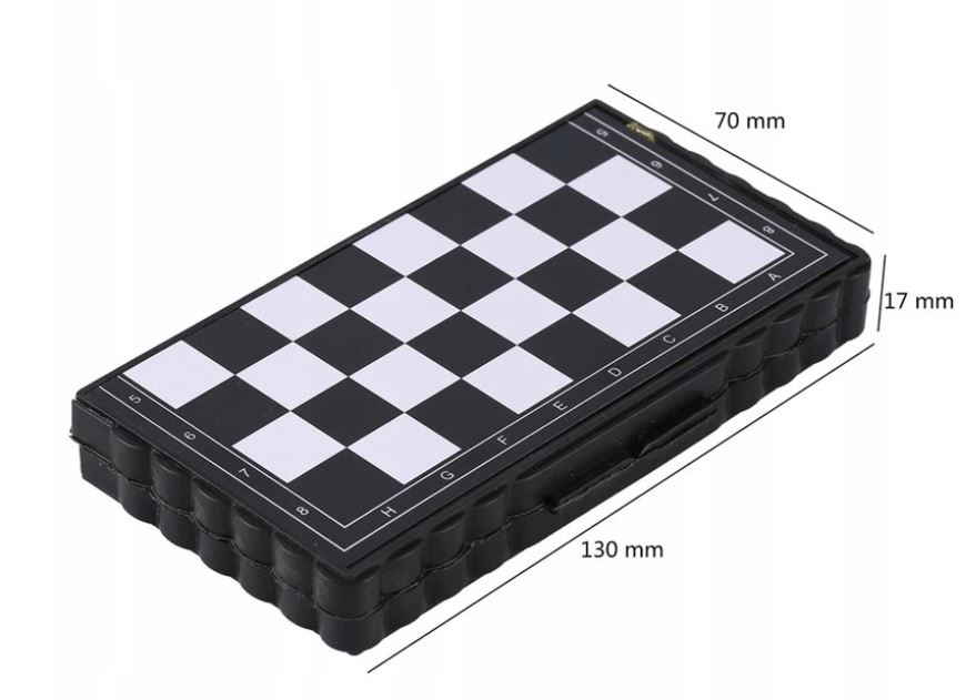 SZACHY MAGNETYCZNE MINI PODRÓŻNE WARCABY 2w1 KIESZONKOWE NA PREZENT Maksymalna liczba graczy 2