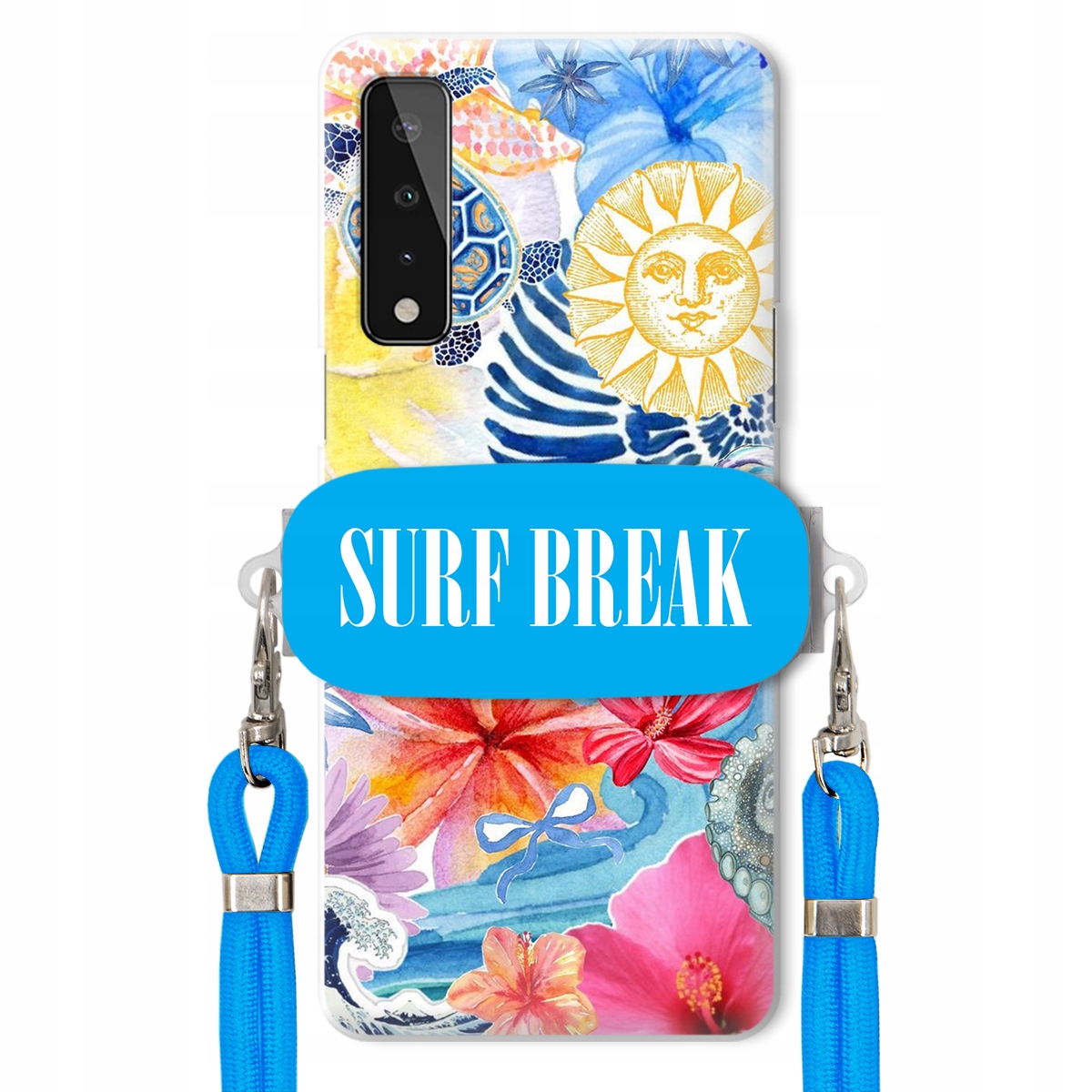 Puzdro pre Lg X Stylo 7 5G Crossbody Blue držiak Surf Break Lata