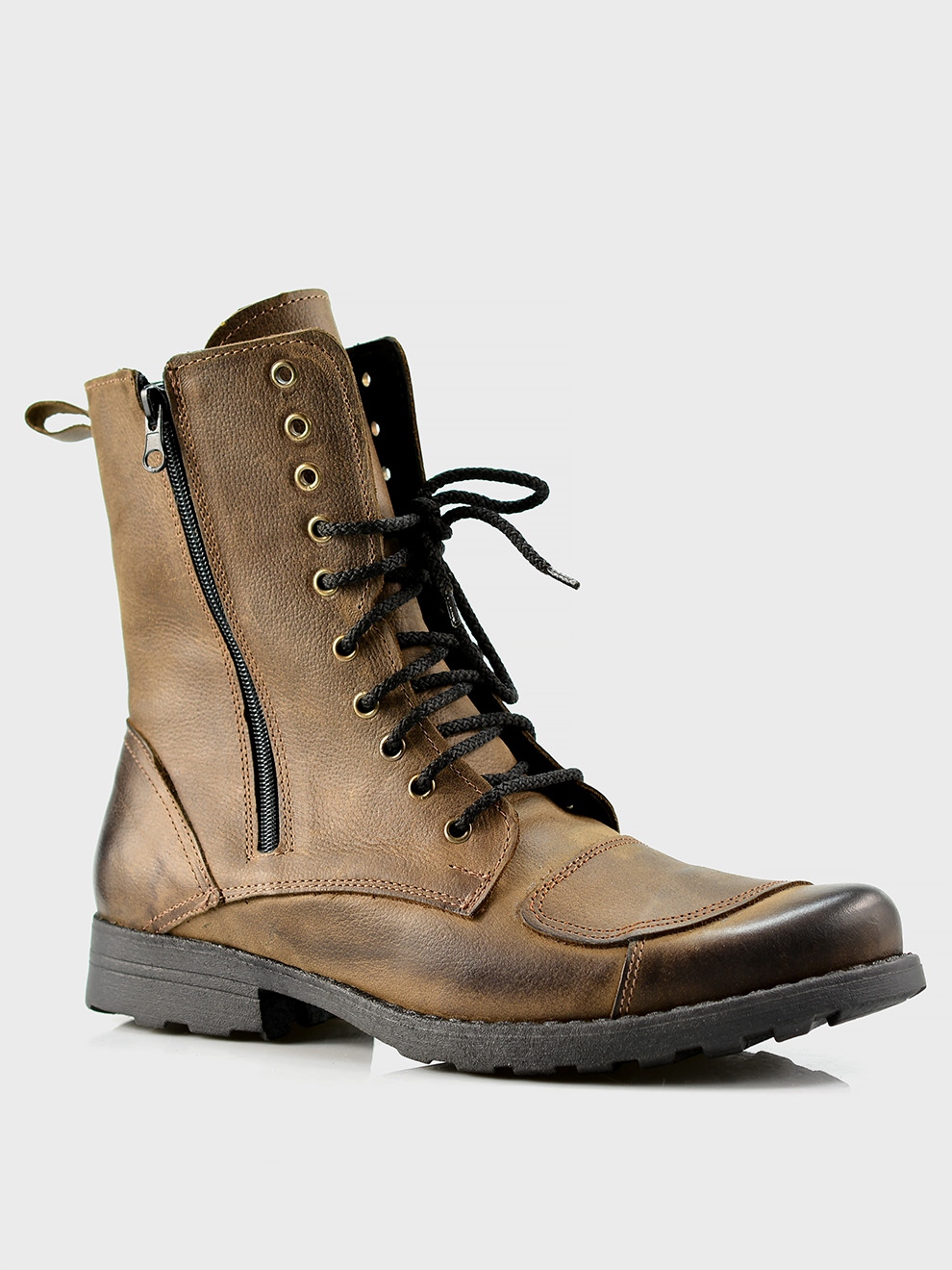 Skórzane Buty Motocyklowe All Ride Hunter brązowe 46 Model Hunter