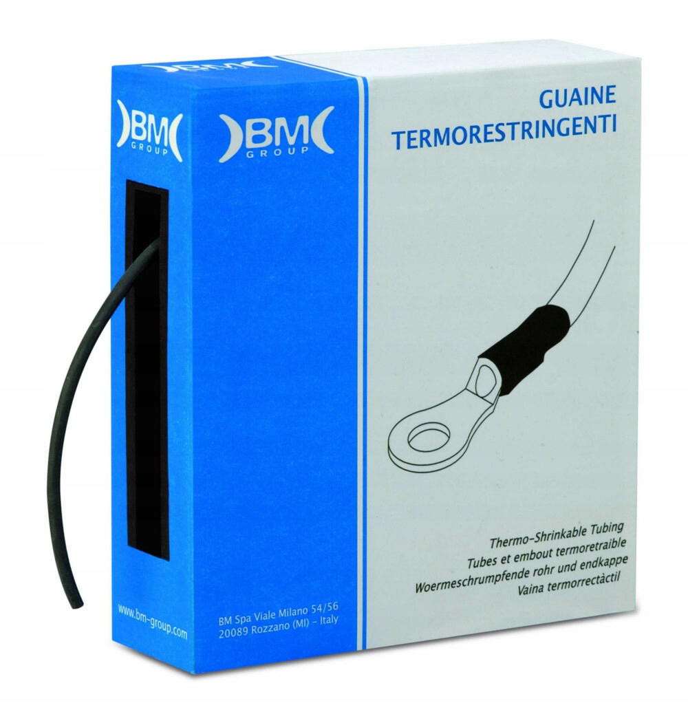 Rurka termokurczliwa, 4,8/2,5, czerwona, 2:1, pudełko 10 m model bmgbs048mr