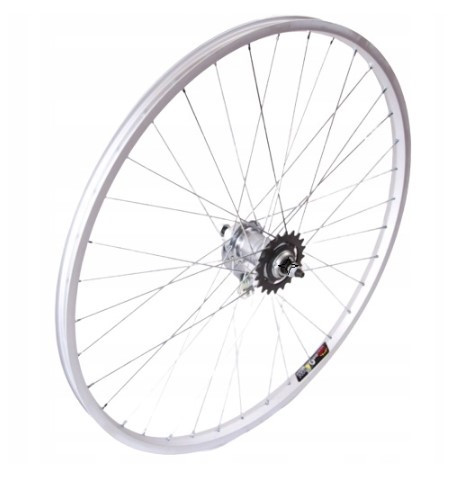 Kolečko 28'' zadní torpedo kužel stříbrné/stříbrné