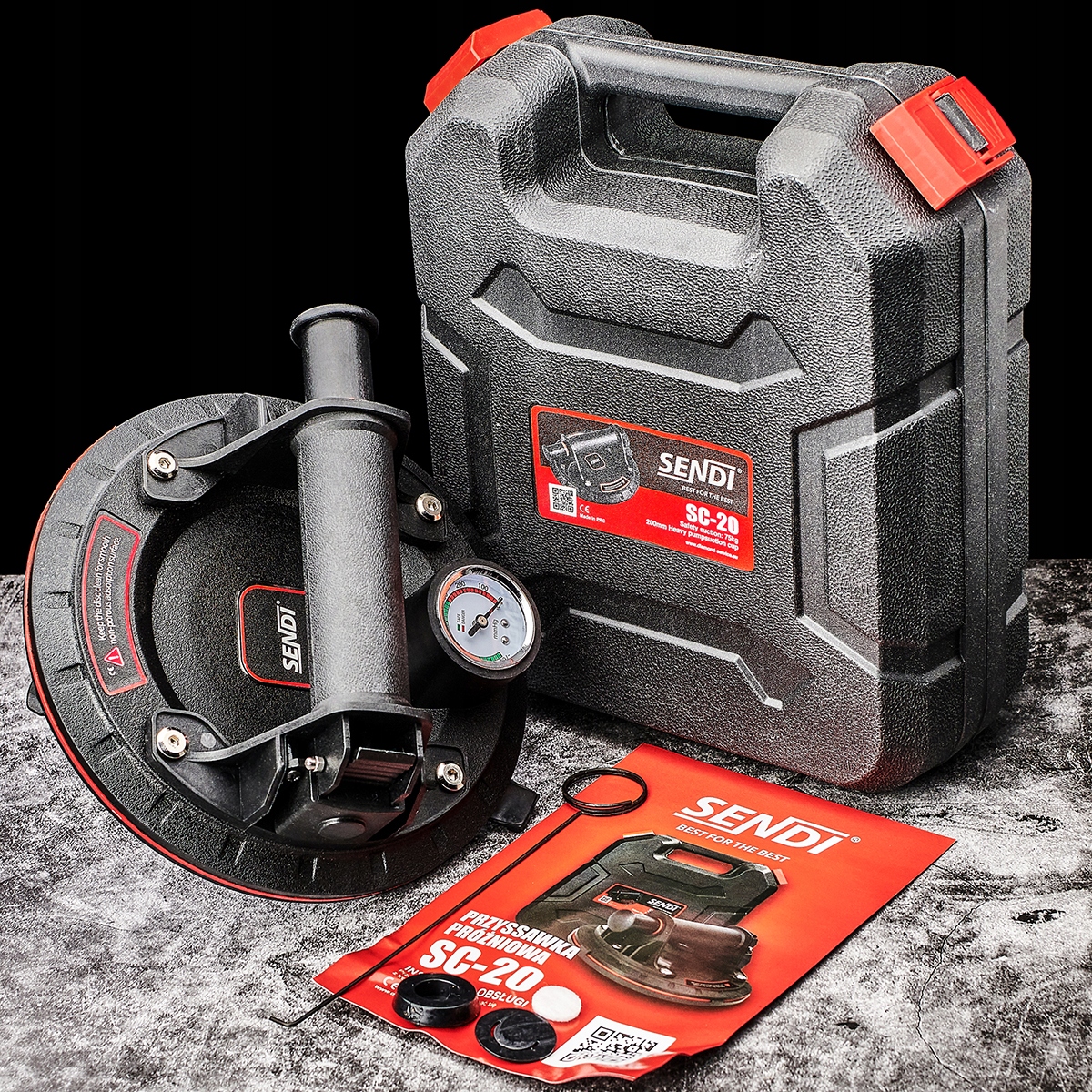 Przyssawka próżniowa uchwyt do płytek SENDI Rodzaj przyssawka