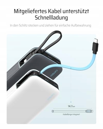 CUKTECH Power Bank 20000mAh 45W USB-C Szybkie Ładowanie Wyświetlacz — miniatura 6