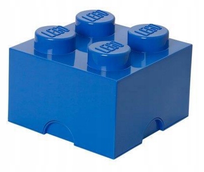 Lego pojemnik klocek czwórka niebieski