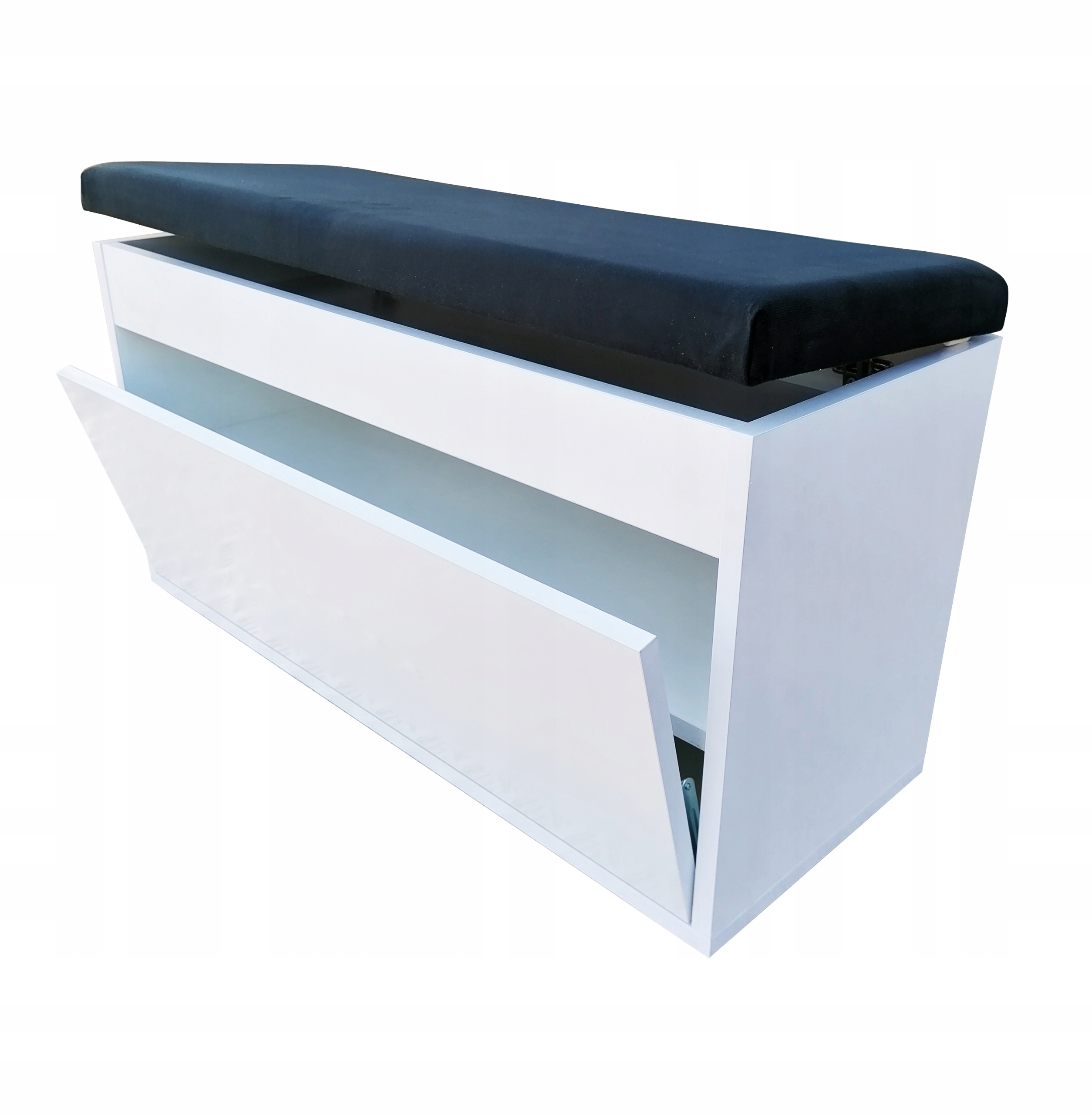 

Szafka na buty ze schowkiem tapicerowana 80cm Pufa