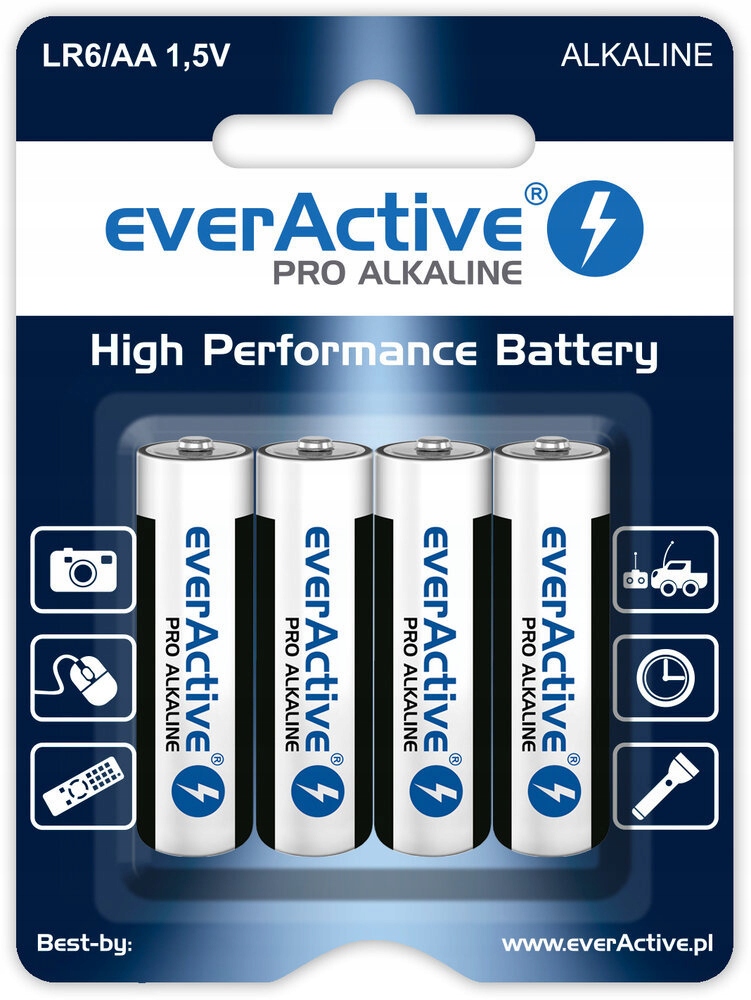 

Baterie Alkaliczne Aa LR6 everActive Pro 4 Szt