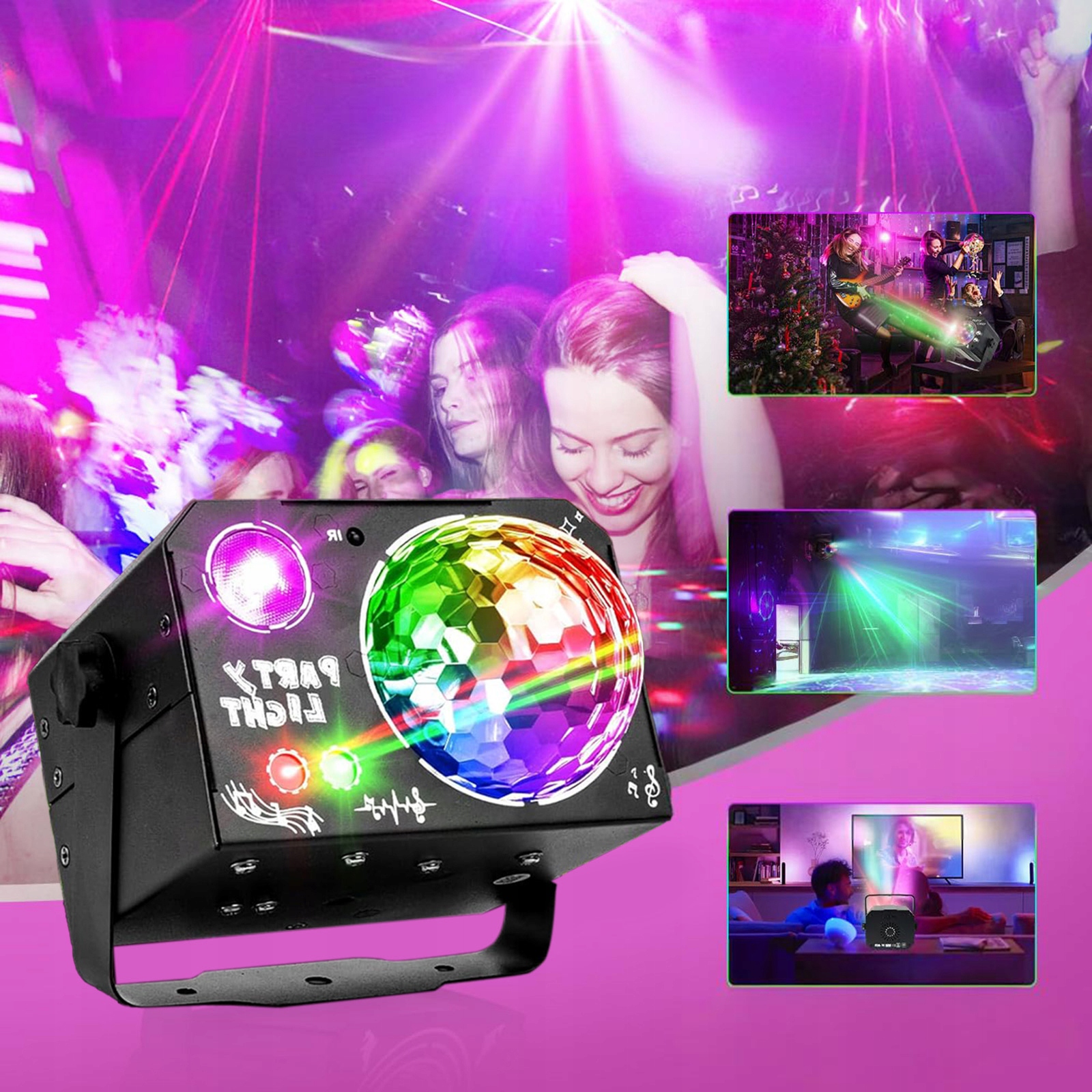 Led Světelný Efekt Disco Osvětlení Na Párty Laserová Koule Rgb Dálkové Ovládání