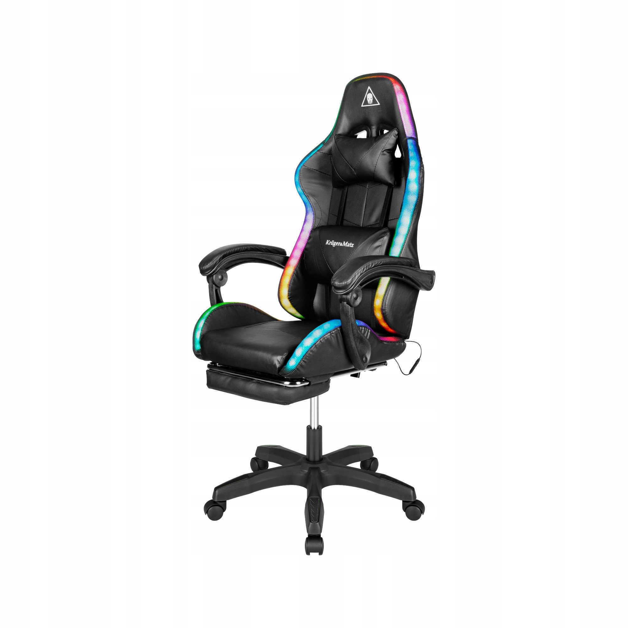 Kruger&Matz KM0790 Herná stolička s podnožkou a Led Rgb podsvietením GX-150, če