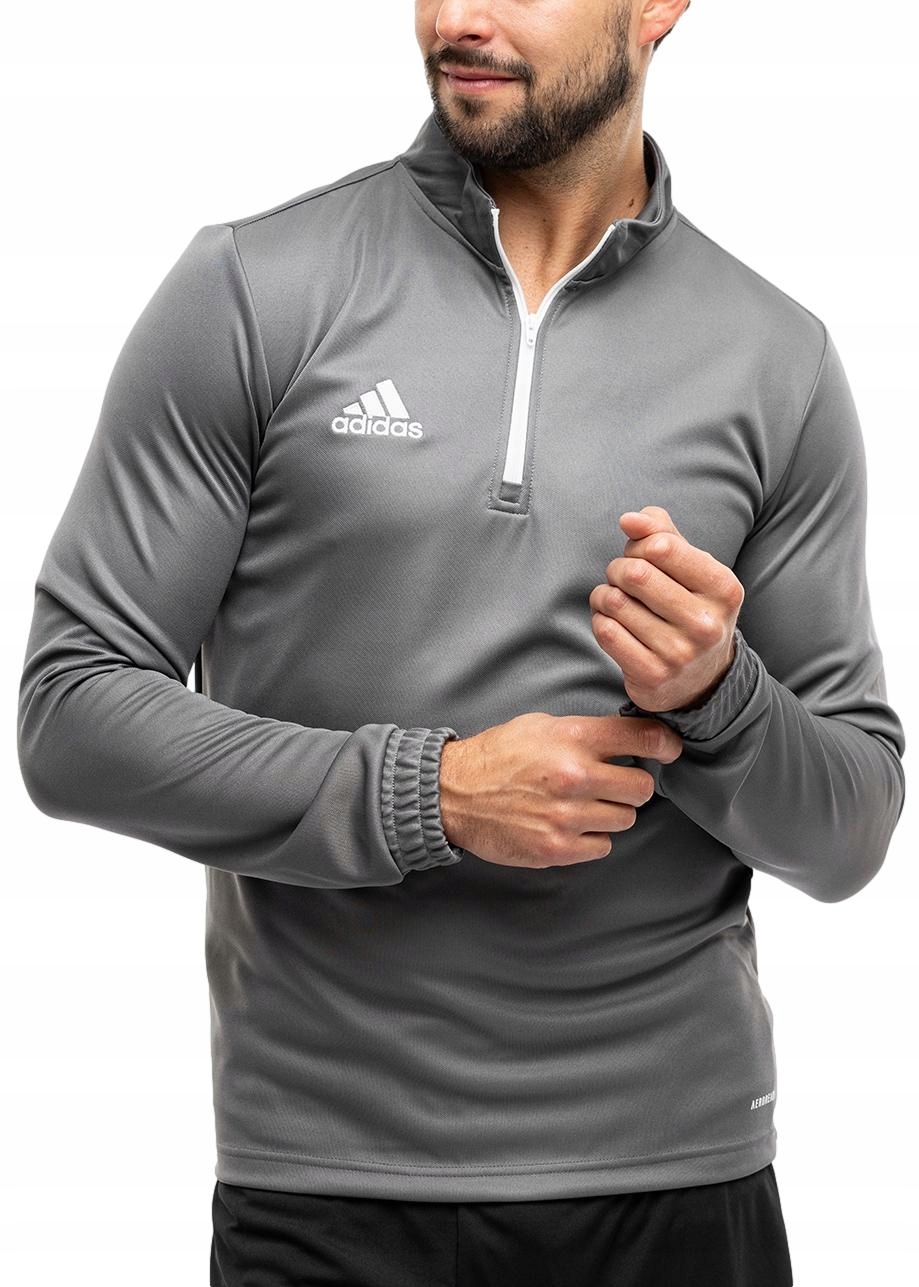 Pánská Mikina adidas Entrada 22 Zip 1/4 Sportovní stojáček Aeroready Šedá XL