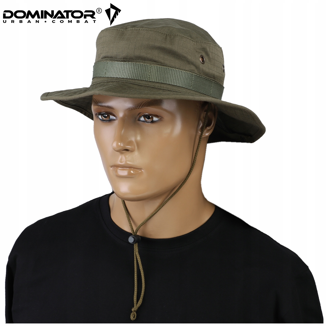 Polski kapelusz Wojskowy DOMINATOR BOONIE Bawełniany Rip-Stop Olive Green Rozmiar (obwód głowy w cm) 58