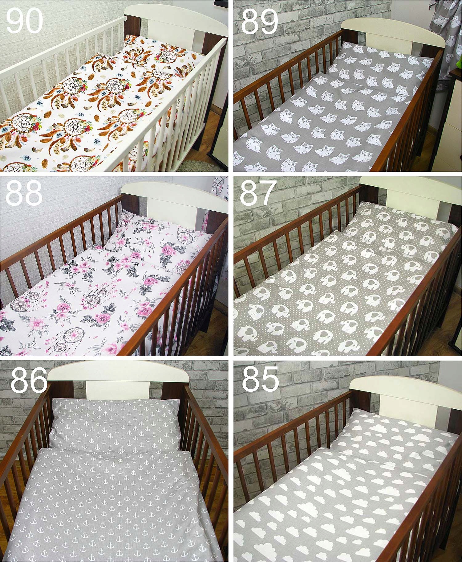 2 el. 70x100, 40x60 Komplet pościeli, poszewki Kolor dominujący wielokolorowy