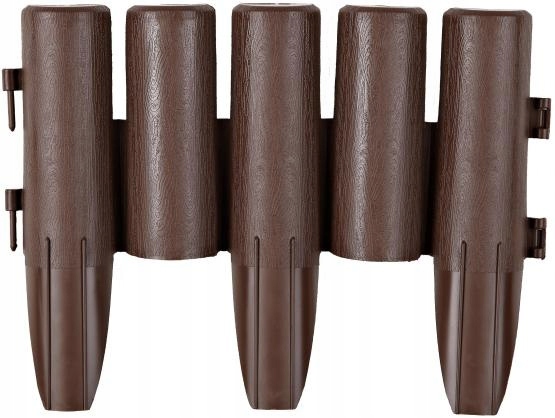 Obrzeże ogrodowe palisada płotek kpl 8 szt brązowy