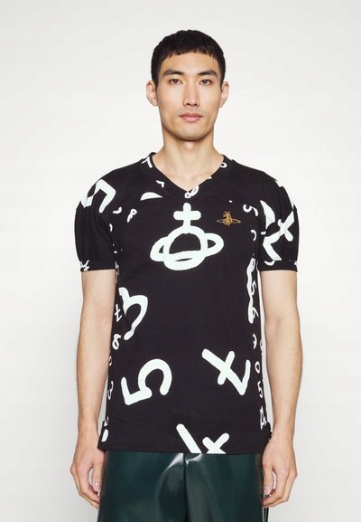 Černé tričko s potiskem Vivienne Westwood M