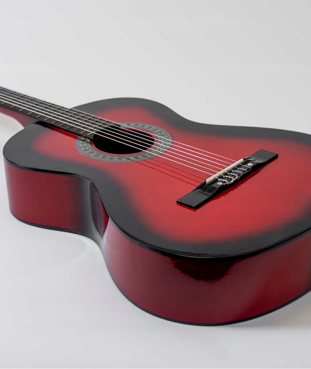 GITARA KLASYCZNA PEŁNOWYMIAROWA 4/4 AKUSTYCZNA +AKCESORIA +TUNER CZERWONA. Rodzaj Inny