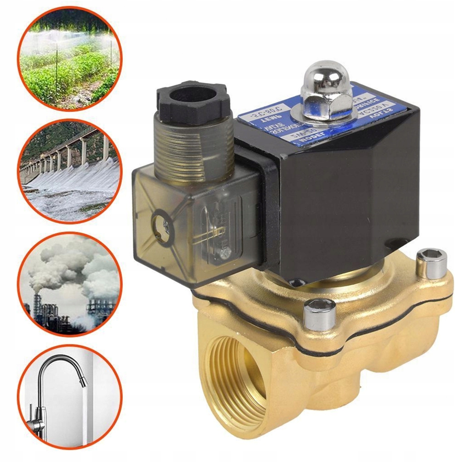 Elektromagnetický Ventil Mosaz Nc 0-10MPA 220V 3/4"