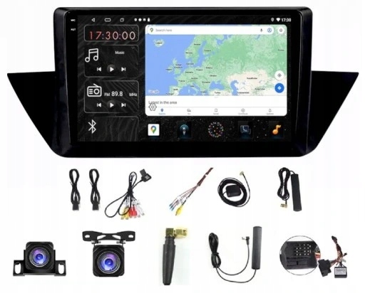 Rádio Navigácia Gps Android Bt Bmw X1 2009-2015 Carplay Usb Wifi Modem Sim