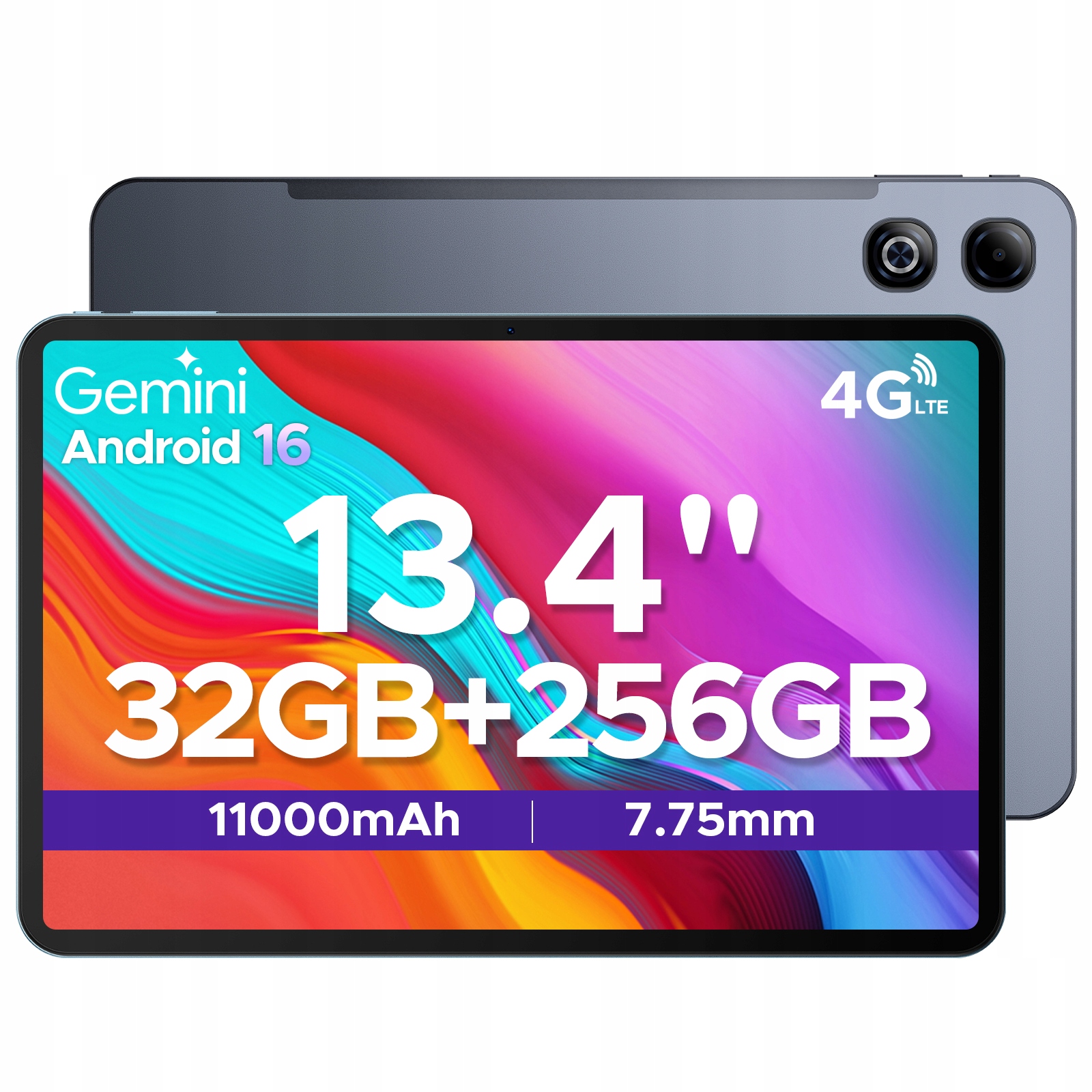 Tablet Doogee TABG6MAX Android16 13.4“FHD 11000mAh 32+256GB 4G LTE/šedý