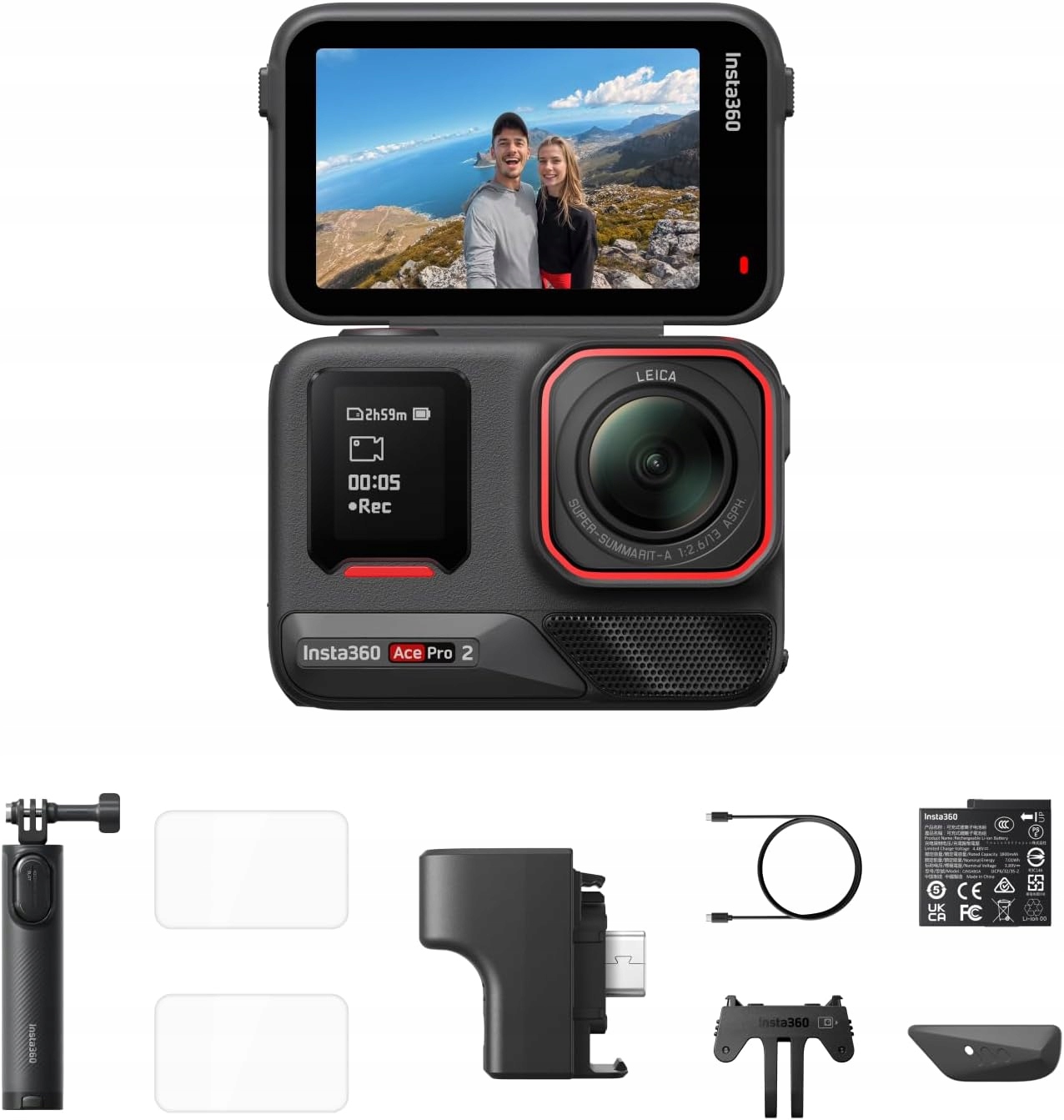 Insta360 Ace Pro 2 Kamera sportowa 8K Zestaw startowy Leica