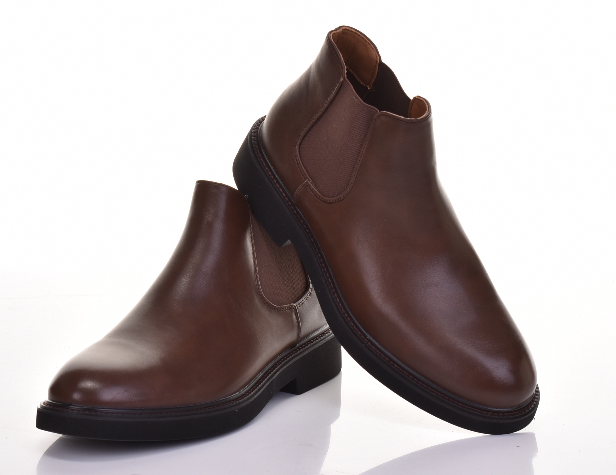 Kotníkové Boty Pánské Elegantní Pohodlné Společenské Boty Klasické Hnědé Módní