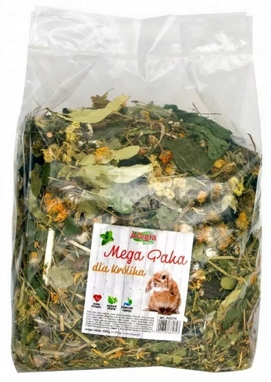 Levně Krmivo Pro Králíky Směs Bylinky Zelenina Přírodní Balení Alegia 650 G