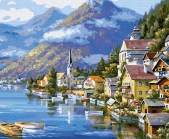 Malování podle čísel Obraz pro malování podle čísel Malebné Rakousko