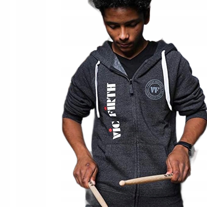 VIC Firth Šedá Pánská Mikina S Kapucí A Potiskem 3XL 7AA