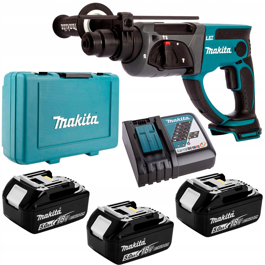 Vrtací kladivo Sds+ 1,9J 3x5Ah Makita DHR202RTE3