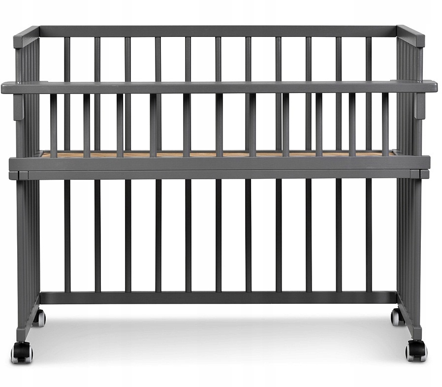 KLUPŚ Łóżeczko dostawne PICCOLINO 90X40 grafit Szerokość mebla 45 cm