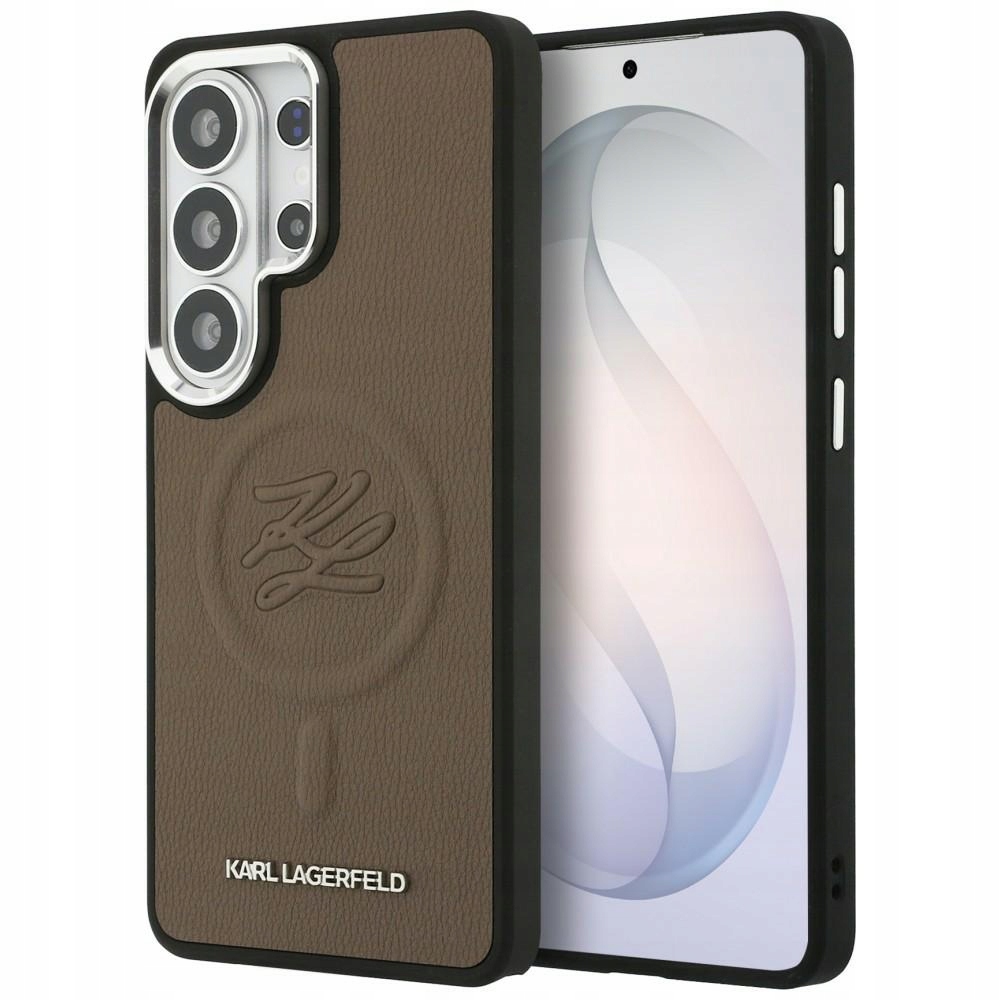 Pouzdro MagSafe s reliéfními iniciálami Karl Lagerfeld pro Samsung Galaxy S26 Ul