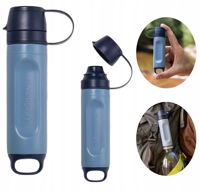 LifeStraw Filtr Do Uzdatniania Wody Peak Solo Mountain Słomkowy Niebieski