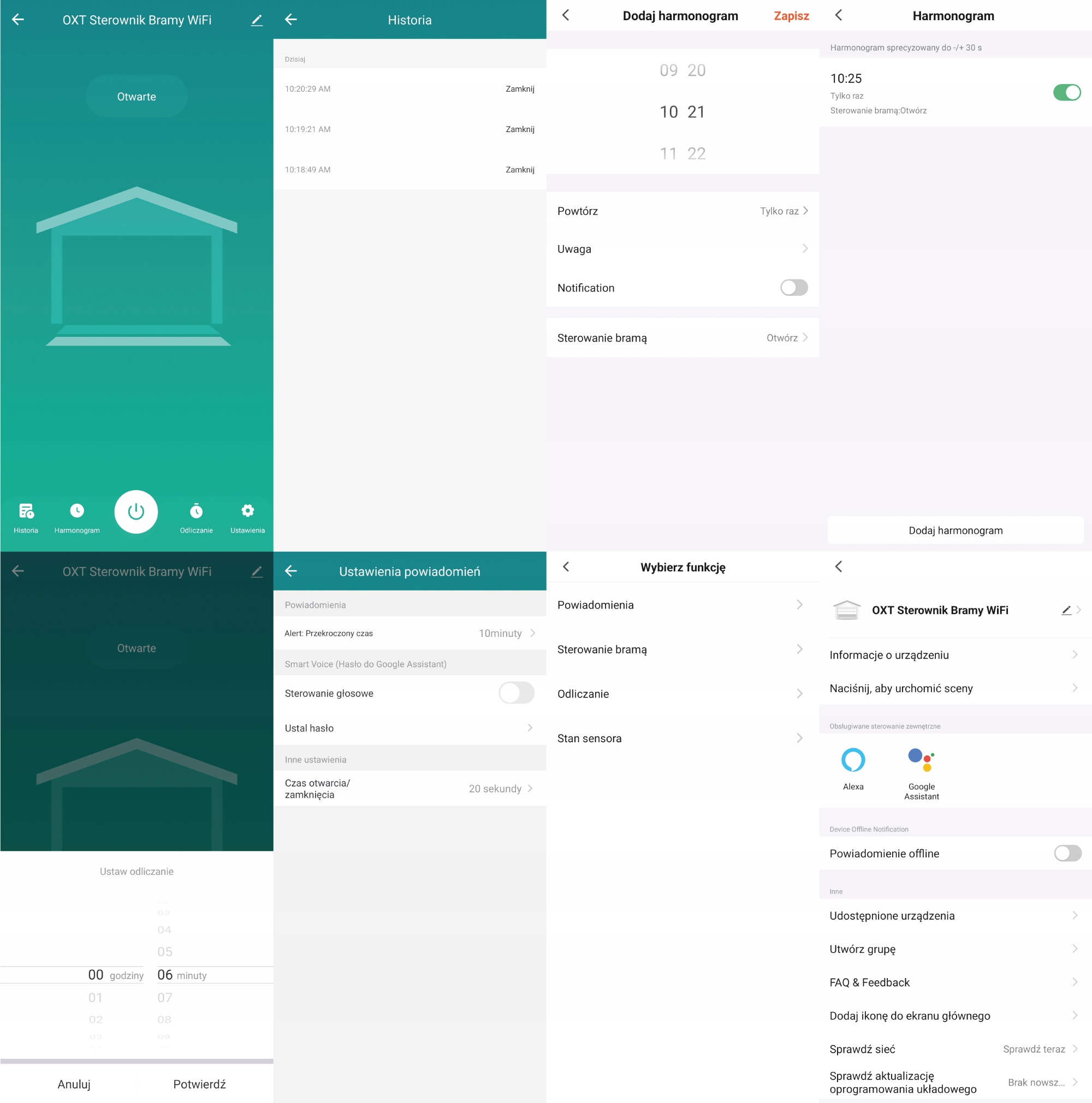 Moduł OXT do bramy garażu bez sensora WiFi TUYA Marka OXT