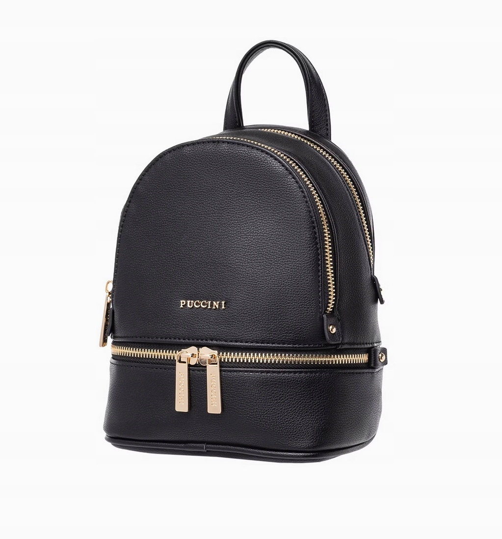Puccini plecak miejski czarny złote dodatki
