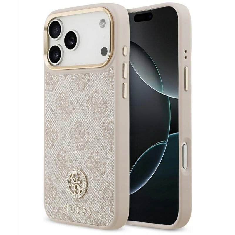 Pouzdro Guess pro iPhone 17 Pro Max Magsafe Originální Saffiano 4G Růžové pouzdro