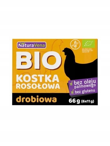 Levně 8x Vývar Bezlepkové Drůbeží Kostky Bio (6 x 11 g) 66 g Naturavena