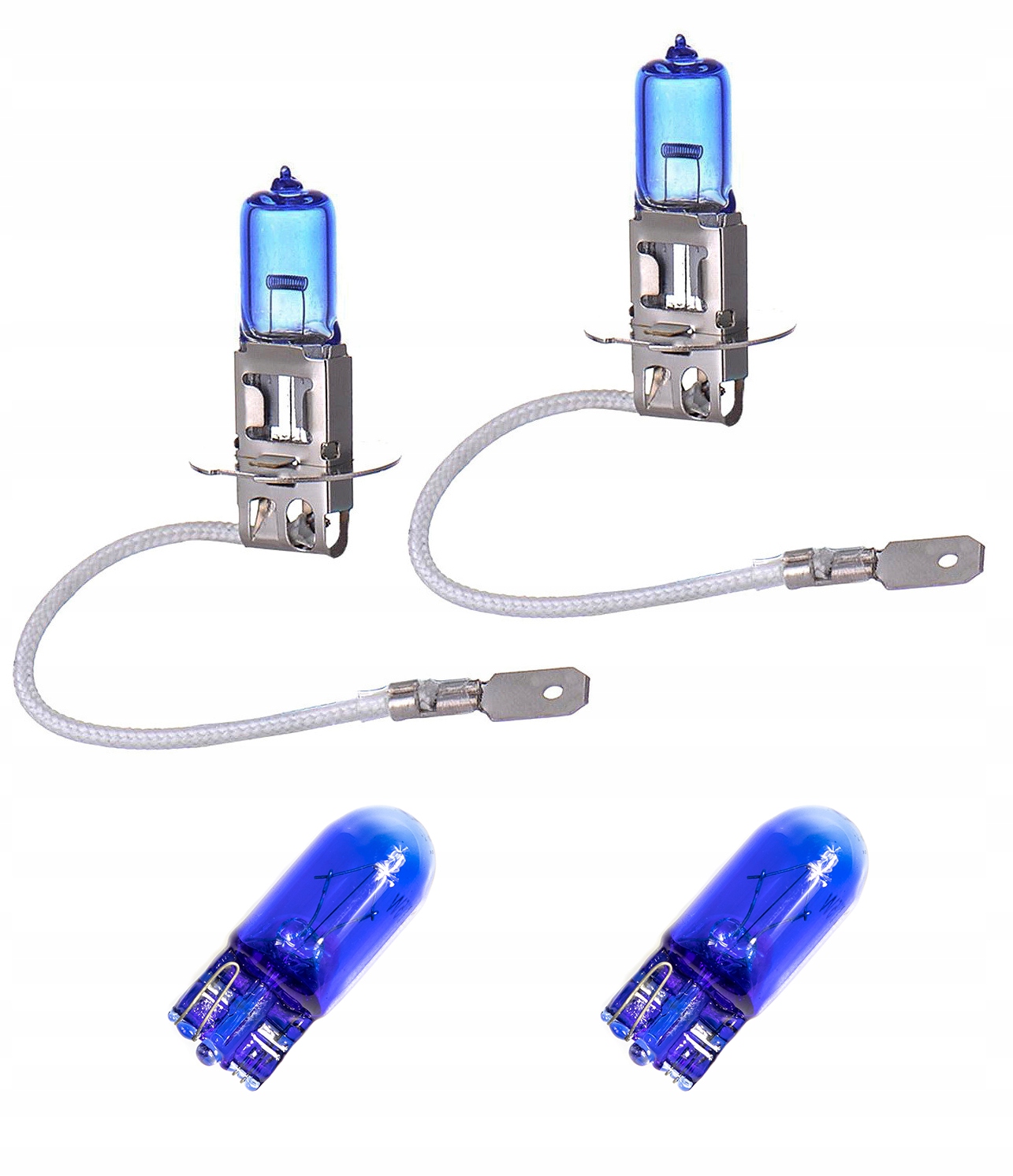 Zdjęcie AWparts 2x ŻARÓWKA H3 + ŻARÓWKI W5W 12V 55W E4 ZESTAW