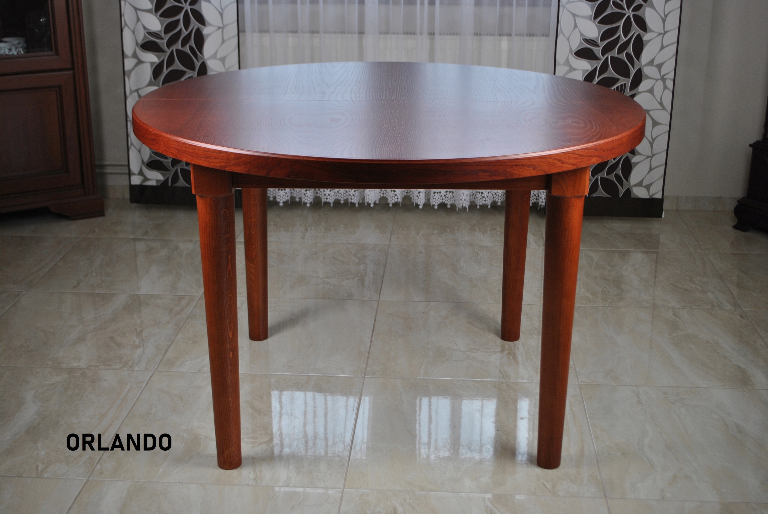 STÓŁ DĘBOWY OKRĄGŁY ROZKŁADANY 100/200 SALON JADALNIA KUCHNIA Kształt blatu okrągły