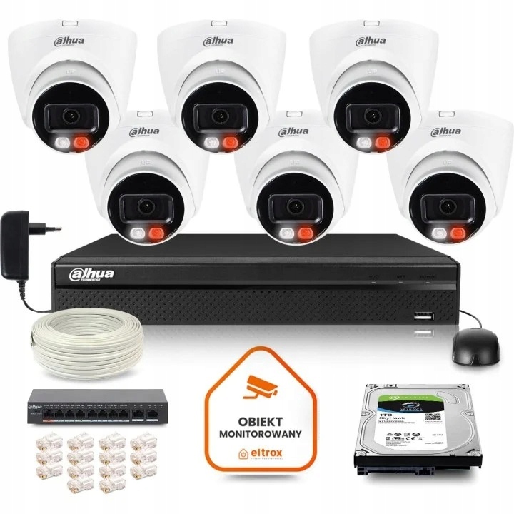 Sada na monitorovanie Ip 6x IPC-HDW1439V-A-IL 4MPx IR30m