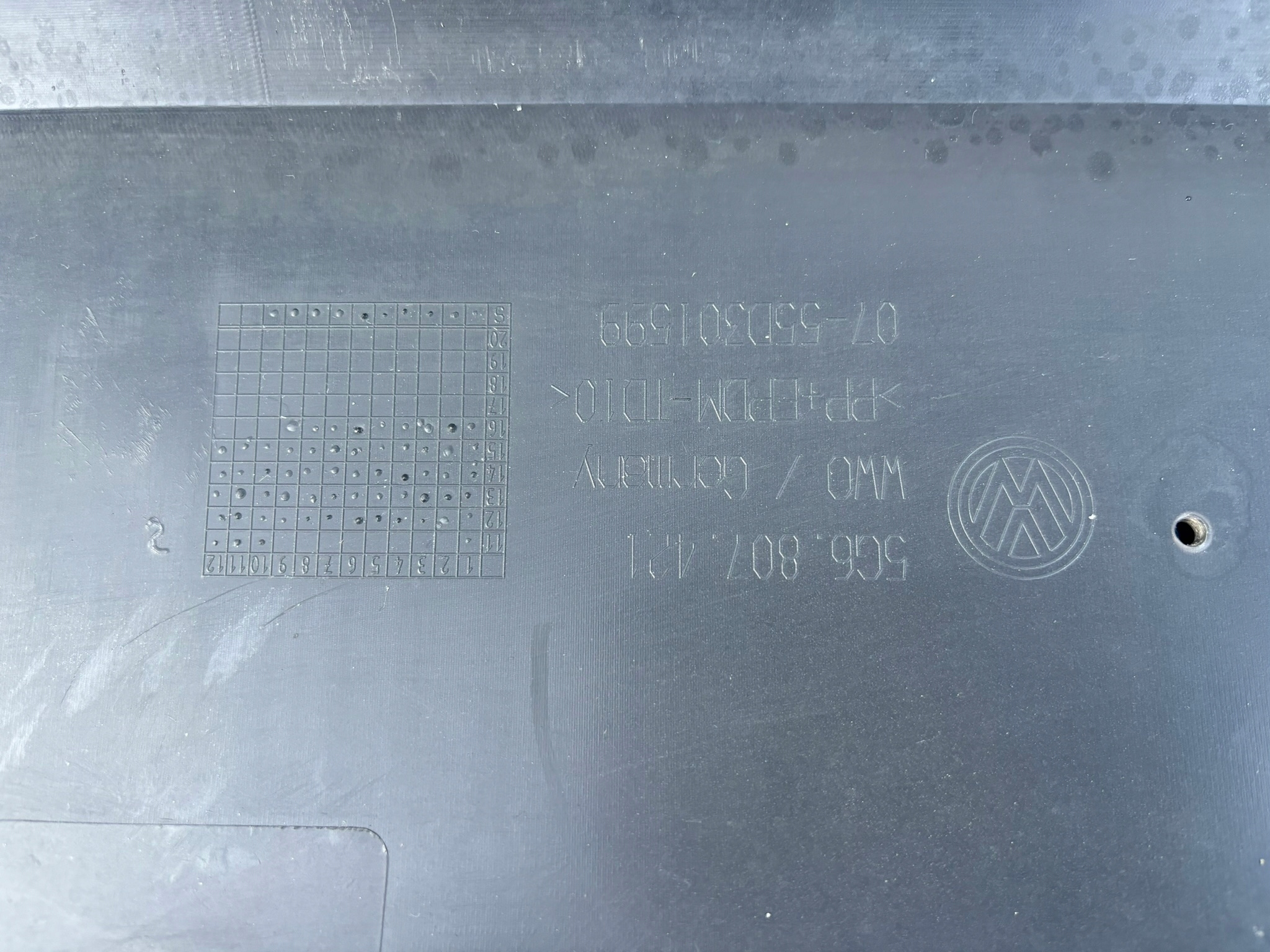VW GOLF 7 VII 5G6 HB STOSSSTANGE HECK 4XPDC 5G6807421 TD59