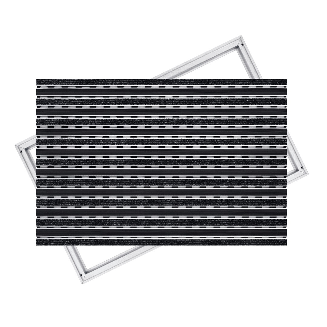 Polentex Aluminiowa Wycieraczka Guma Ryps: 150x100, 12mm Z Ramką