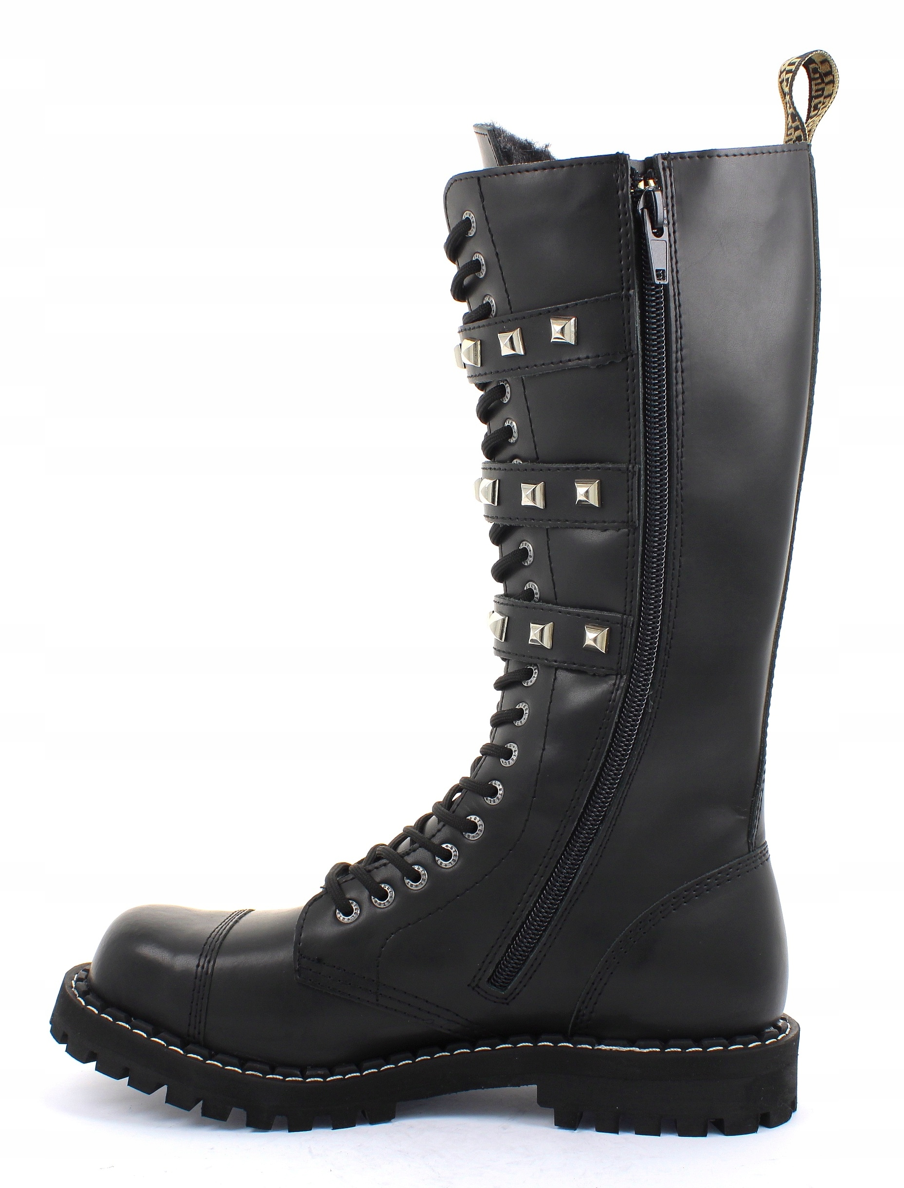 GLANY STEEL CZARNE PYRAMIDS 20-DZIUR 42 Rozmiar 42