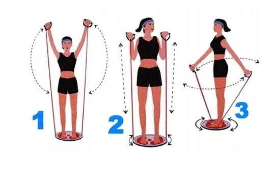 TWISTER OBROTOWY Z LINKAMI DO ĆWICZEŃ BRZUCHA MAGNES MASAŻER STÓP PREZENT Marka inna