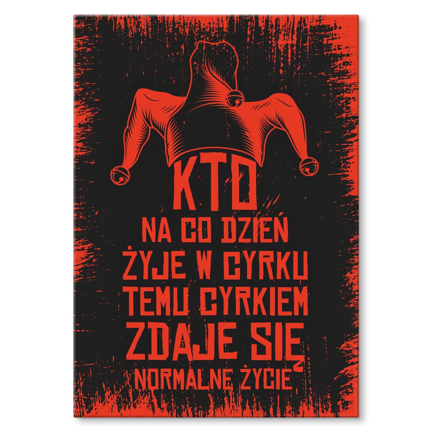 Kovový plakát Žiju v cirkuse Dárek 30 x 42 cm