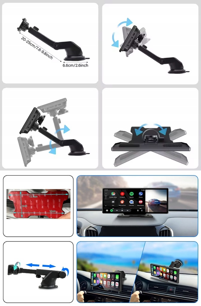 Radio Ekran Stacja CarPlay Rejestrator Monitor Nawigacja GPS Kamera Android Kod producenta HE5##